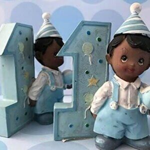 First Birthday Ethnic Boy Number One Cake Topper Favor Decoration Gift